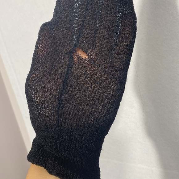 Helmut Lang Black Sheer Long Sleeve Blouse size medium - Picture 8 of 13